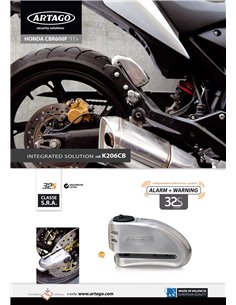 Soporte Artago de Candado de Disco 32/32X para Honda CB600F '08, Hornet y CBR600F '11
