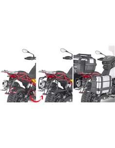 Portamaletas Lateral Givi Específico Sistema PL ONE-FIT Maletas Monokey para Moto Guzzi V85TT -19