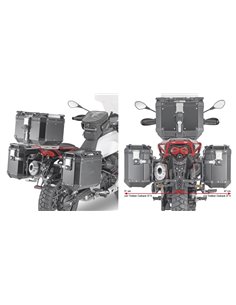 Portamaletas Lateral Givi Específico Sistema PL ONE-FIT Maletas Trekker Outback para Moto Guzzi V85TT -19