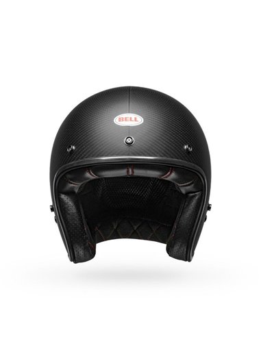 Casco Jet Bell Custom 500 Carbon Solid (Incluye bolsa de piel)