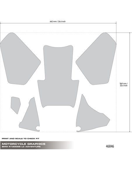 Kit Adhesivos Uniracing Off-Road Scratch Saver para BMW R1250GS Adventure y R1200GS LC(14-18)