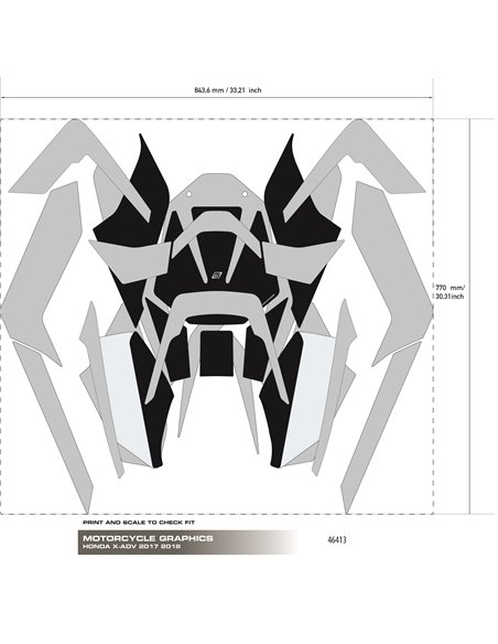 Kit de Adhesivos Completo Uniracing para Honda X-ADV 750 (17-20)