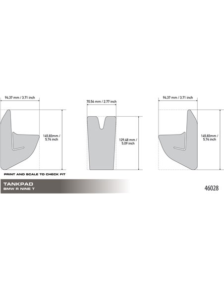Adhesivo Protector de Depósito Uniracing para BMW R Nine T (14-18)