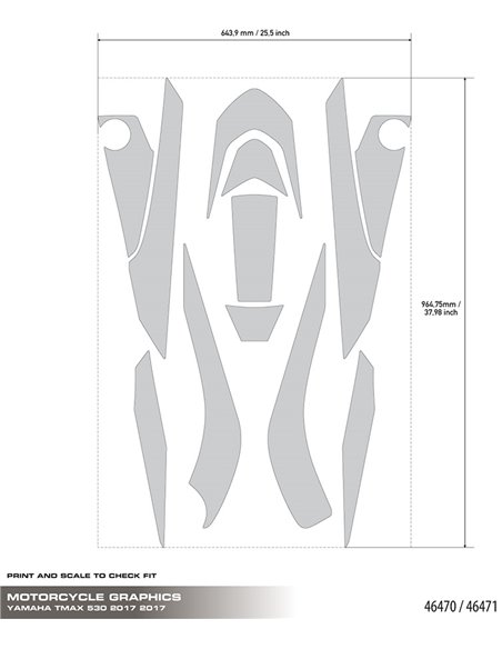 Kit Adhesivos Uniracing para Yamaha TMAX 530 (17-19)