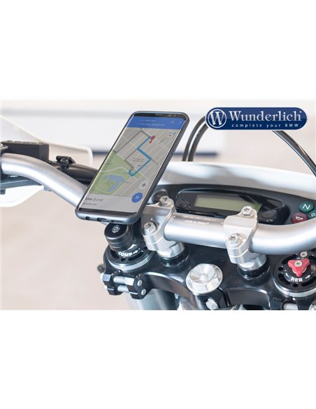 Soporte de smartphone para manillar de motocicleta "twist to lock"
