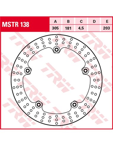 Disco de Freno TRW MSTR138 estándar para BMW R1200GS y Adv.