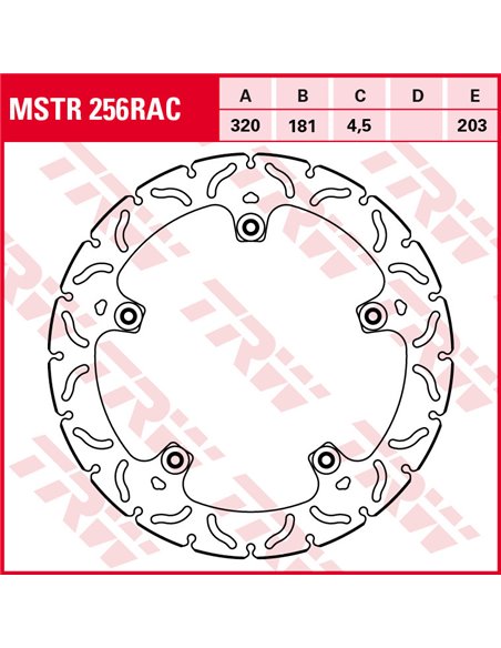 Disco de Freno Delantero TRW MSTR256RAC para BMW S 1000 RR (2019-)