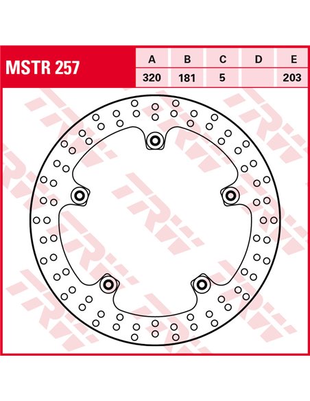 Disco de Freno Delantero TRW  MSTR257 Standard para BMW K1600 y S1000