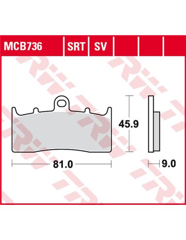 Pastillas de Freno Delanteras TRW Sinter Road & Track MCB736 para BMW K1600