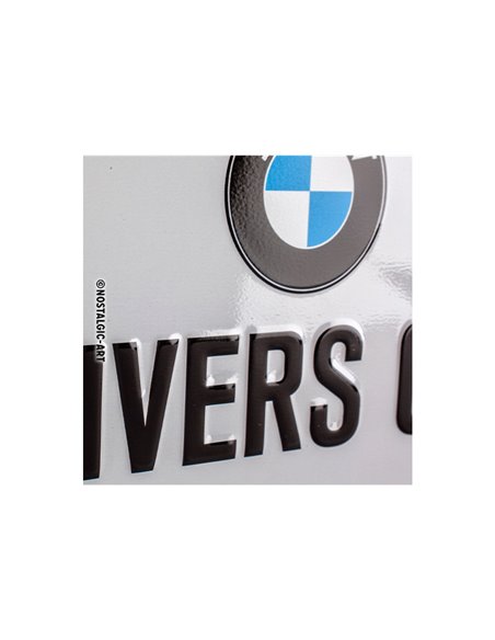 Letrero de Chapa "BMW Drivers Only" 20 x 10  cm - Nostalgic-Art