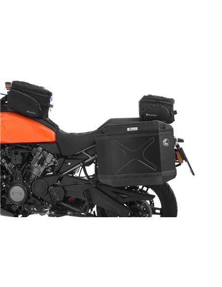 Juego de Maletas Laterales Hepco&Becker Explorer Cutout con Portaequipajes Wunderlich para Harley Davidson Pan America