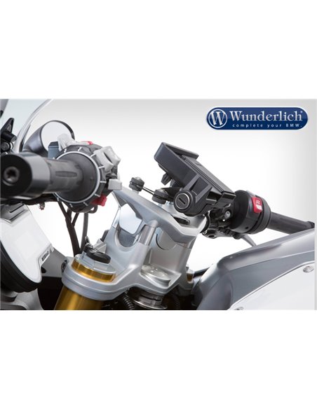 Alzas de manillar Wunderlich para modelos sin sistema de navegación GPS para BMW R1200R/RS LC y R1250R